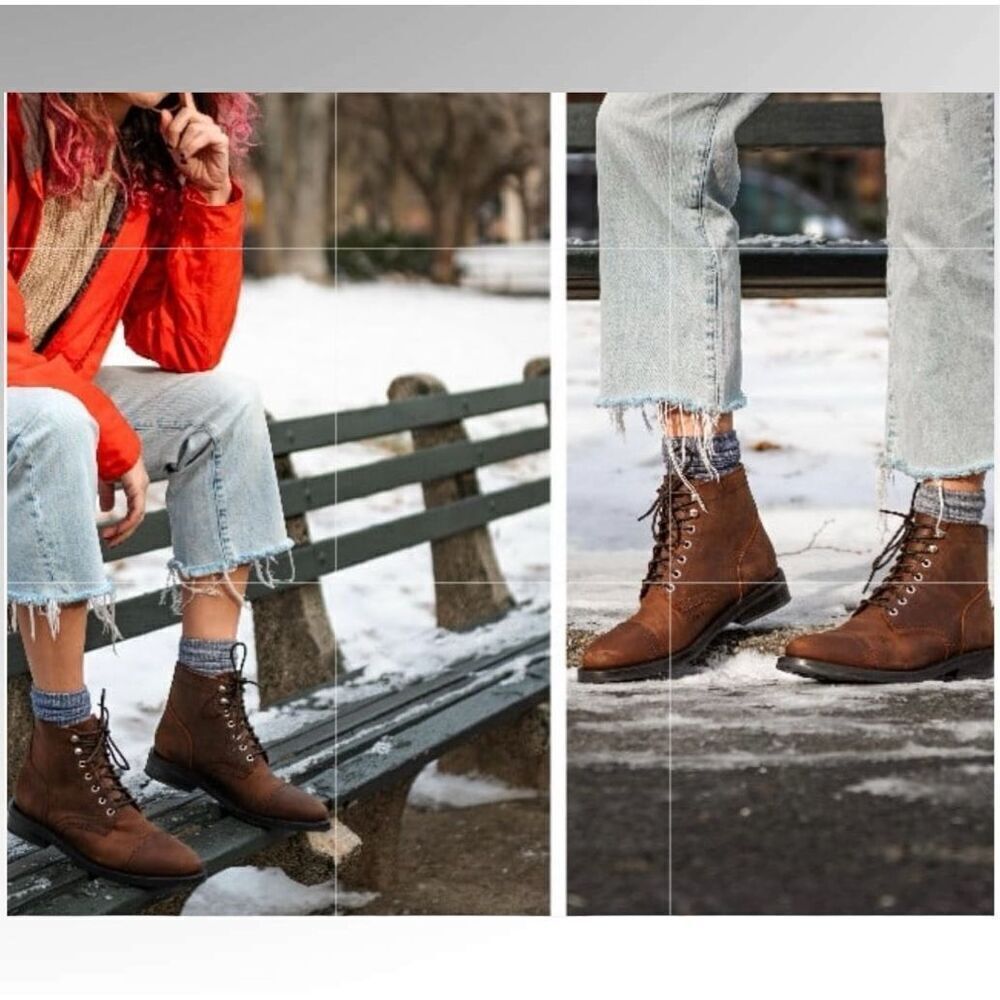 Thursday Boot Co. Women’s Captain Boots GoodYear Welt Lace-Up Cap Toe Size 6.5